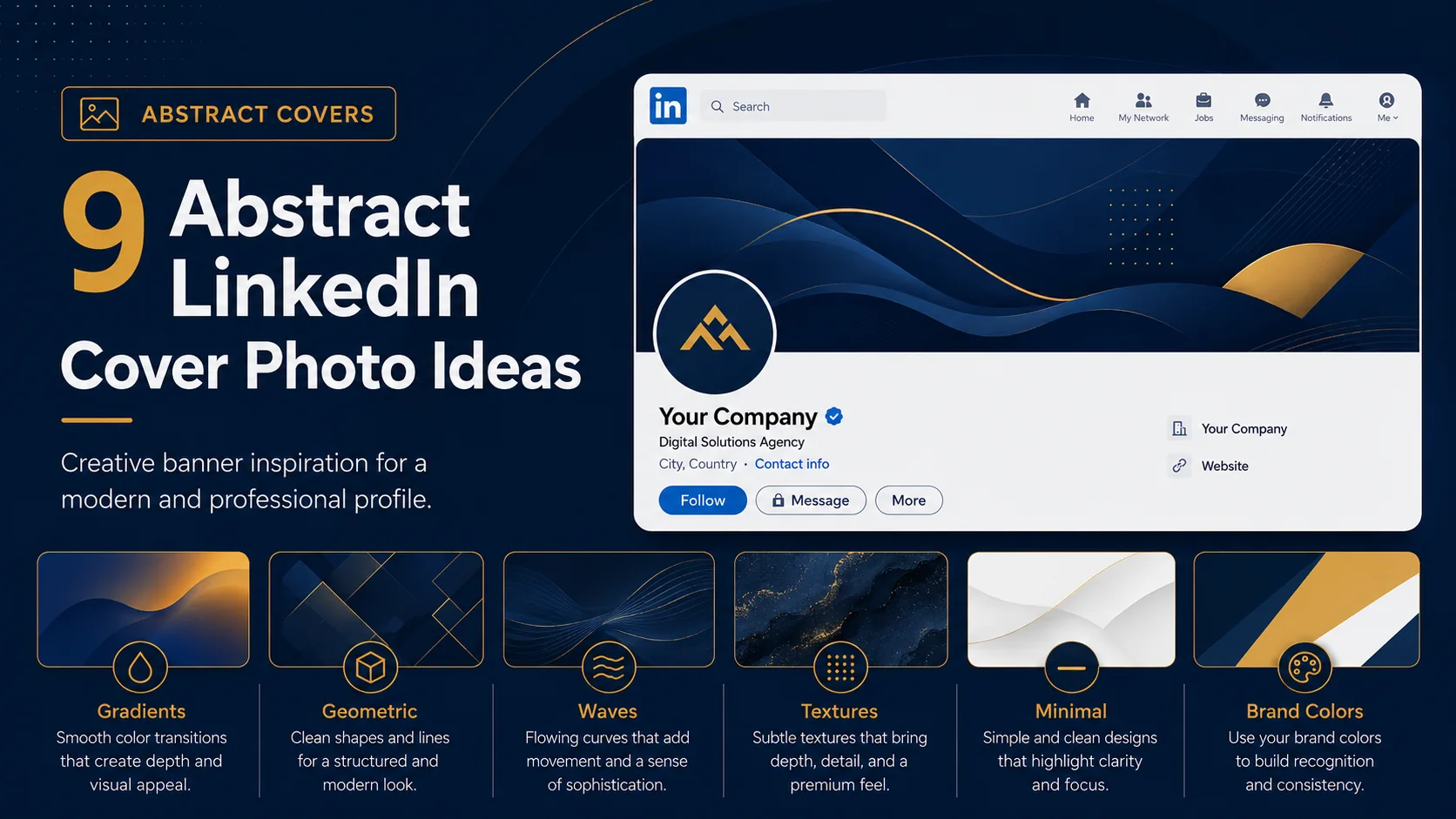 Featured image for Abstract LinkedIn Cover Photo Ideas article