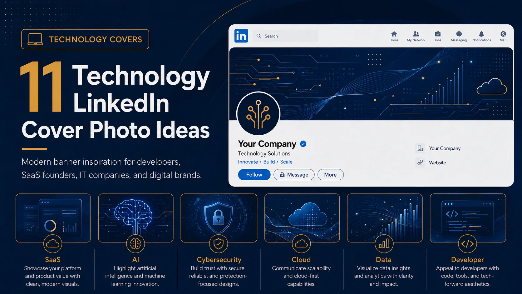 Featured image for Technology LinkedIn Cover Photo Ideas article