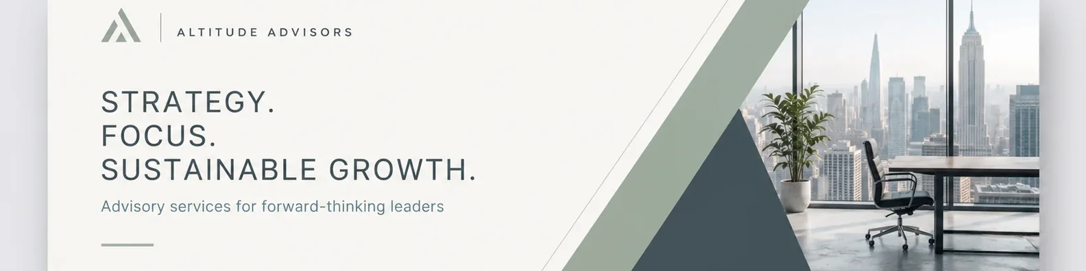 Business LinkedIn cover example showing a corporate minimal cover