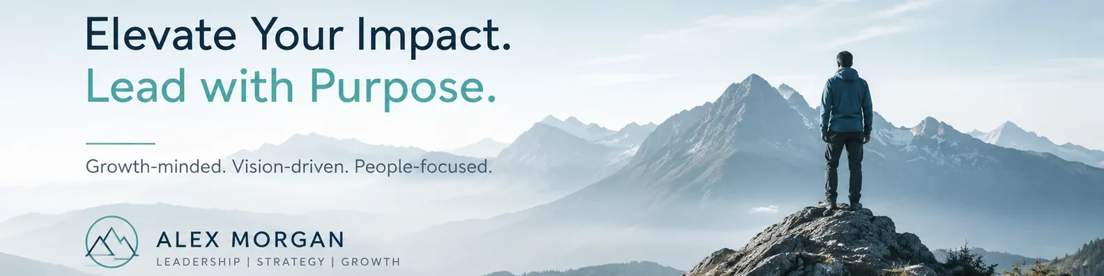 Nature LinkedIn cover photo example with a mountain background