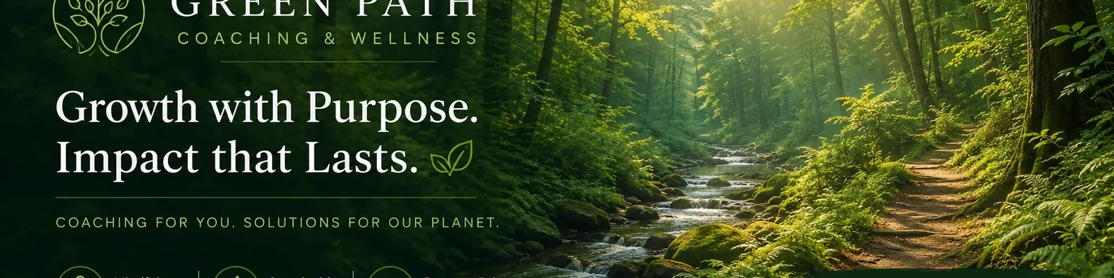 Nature LinkedIn cover photo example with forest and greenery