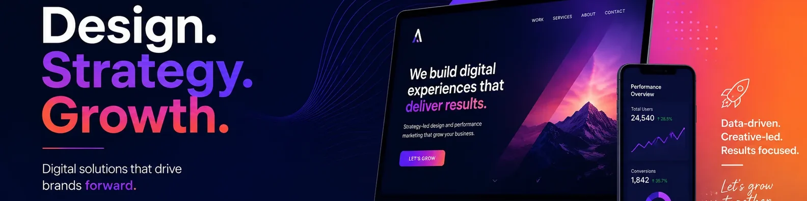Technology LinkedIn cover photo example with digital agency design